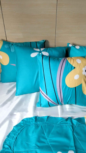 Sarung Bantal Sofa & Taplak Meja Motif Marina Hijau