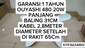 KIPAS ANGIN / KIPAS GANTUNG OUYASHI 5 BALING BALING 20W 480