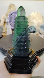 Natural High Grade Fluorite Crystal Temple Ornament FCT04 #supercrystal #Fluorite #Crystaltemple