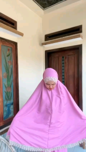 Mukena Jumbo Dewasa Travelling 2in1 Resleting Renda Dhiaz Collection
