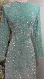 ÁO DÀI KIM SA XANH NGỌC CỔ TRÒN FROM TRUYỀN THỐNG MẶC ĐI TIỆC  CƯỚI HỎI  CHỤP ẢNH THAM GIA SỰ KIỆN