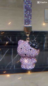 Keychain Luxury Cute Hello kitty Rhinestones