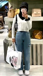 celana cargo jeans highwais celana cargo celana kargo celana wanita highwais size jumbo celanawanita