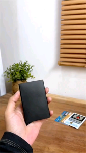 Dompet Pintar Credit Card Holder Metal Case RFID Lock