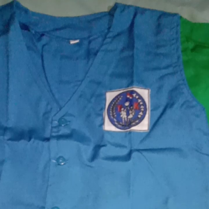 seragam sekolah TK rompi cowok warna hijau merah dan biru Benhur