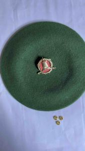 Baret zeni / baret camel / baret hijau / topi TNI AD / baret batalyon zeni tempur / baret wool premium / baret zipur