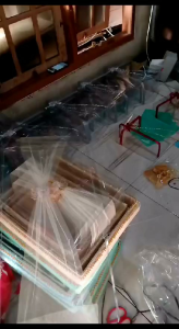 Kotak Hantaran Seserahan MODEL TILE isi 4 pcs Pernikahan Makeup Kado Lamaran Parsel Mika