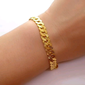 Yon Hing Rantai Tangan Lipan Daimond Cut Stamping  Emas 916