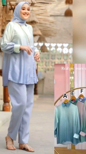 (p1) RAFIKA STORE Baju Kemeja wanita Silk Ombre Inara 3 Shirt by Rafika. Nazra Sha