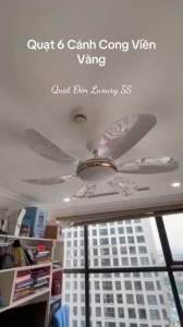 (Động Cơ INVETER) Quạt Trần Đèn Led Siêu Mát6 Cánh Nhựa ABS Cao Cấp.Trang Trí Phòng KháchNgủ…