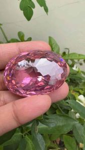 สีชมพู 50 gram  35x30 PINK DIAMOND เพชรรัสเซีย เพชร CZ 250 กะรัต(CARATS) พลอย ขนาด 35x30 มิล ( MM)1 Pcs( 1 เม็ด)