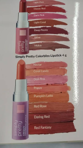 Avon Simply Pretty Colorbliss Lipstick 4 g - Nectar Coral Candy Doll Pink Poppy Pumpkin Latte Red Rose Daring Red Red Fantasy