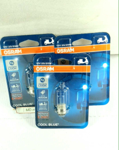 BOLAM LAMPU DEPAN BLUE CORE MOTOR SMASH SHOGUN SKYWARE SPIN SATRIA 2 TAK FU ORI ASLI OSRAM