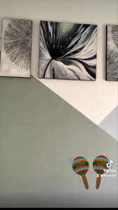 Lukisan Abstrak Modern Tekstur Minimalis Gold Beauty