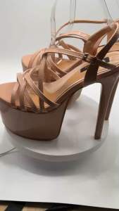 Elegant Pageant Platform Heels Bragais Inspired 6.8 inches nude color Classy and Chic comfortable to walk