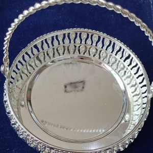 Premium German Silver Flower Basket - Lifetime Use Traditional Wedding & Pooja