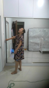LEMARI SLEDING/LEMARI PAKAIAN PINTU 2 JUMBO FULL CERMIN KABINET FREE ONGKIR JABODETABEK