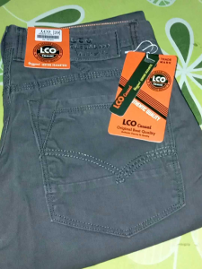 Celana Kanvas Pria Brand LCO CASUAL Standar Reguler / Celana Panjang Kanvas LCO Casual Trendy Terbaru / Celana Bahan Kanvas Sulfur Tebal Halus Premium