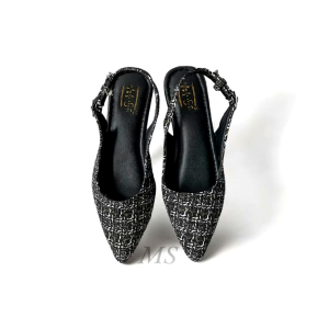 MS Heels Wanita Hak 3cm Mules Wanita Sepatu Sandal Wanita Sol Karet Sepatu Kerja