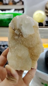 Natural Special Cubic Fluorite With Sugar Citrine Crystal Druzy Ornament #Collection