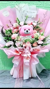 BUKET BONEKA BUKET BUNGA.BUKET KADO ULANG TAHUN.BUKET BUNGA TRAFECIAL