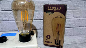 LUXCO LAMPU LED FILAMEN ST64 4W 2700K E27 WARM WHITE SNI KUALITAS TERBAIK