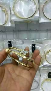 GELANG TITANIUM KUPU KUPU PUTIH TENGAH