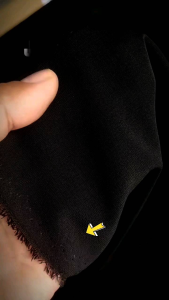 Kain JETBLACK Wolfis /woolpeach  HItam pekat per ½ m  Bahan ABAYA GAMIS JILBAB BURKHA DRESS TUNIK KERUDUNG CELANA KULOT ROK DLL