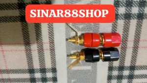 Binding Post Gold Plated Audio Speaker Terminal Merah dan Hitam (1 set)