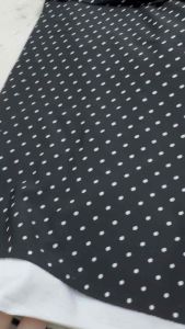 🖤 [VẢI THUN LẠNH CHẤM BI - NỀN ĐEN CHẤM BE & NỀN TRẮNG CHẤM XANH]