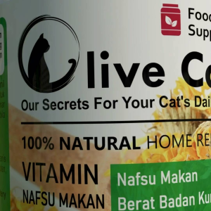 Olive Care Vitamin Kucing MASALAH KULIT KITTEN untuk Bulu Rontok Jamur Kutu Scabies Ringworm Ruam dan Radang Kulit