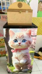 Stiker Kulkas 1 Pintu dan Sticker Kulkas 2 Pintu Hewan Binatang Jerapah Gajah Kuda Monyet Dinosaurus