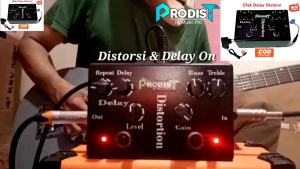 Efek Gitar Distorsi Delay-Efek Gitar Delay Distorsi Bonus Klip Batre & Pick Gitar