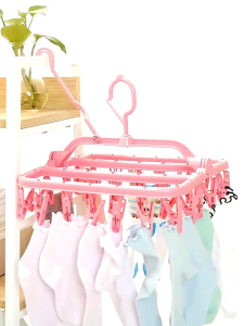 Gantungan Jemuran Hanger Putar 32 Jepitan Kaos Kaki Baju Pakaian Dalam