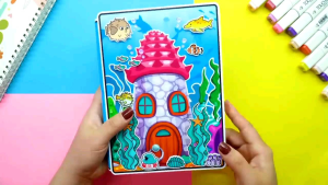 BP MERMAID PINK Buku Bermain Mainan Bongkar Pasang Toka Boka Paper Doll House Rumah Toca Boca Quite Book BEBEK VIRAL