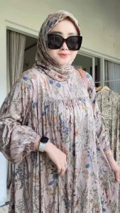 AUREY SET NEW GAMIS AMANDA SET HIJAB RAYON JUMBO BEST SELLER GAMIS MOTIF KEKINIAN