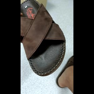 Dép nam quai chéo DTQC01 Dép nam da bò thật đế doctor may thủ công bền đẹp rẻ