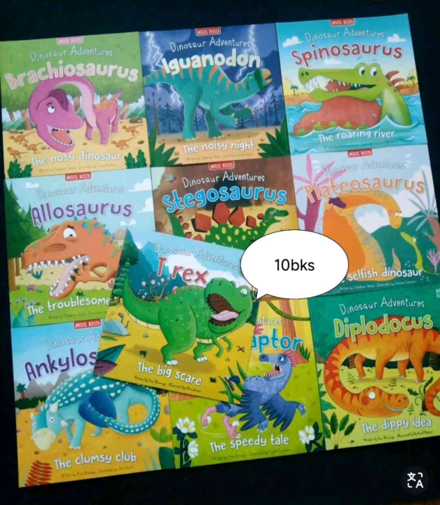 【Ready Stock】Miles Kelly Dinosaur Adventures 10 Books Collection By Catherine Veitch  Ages 2+ Paperback