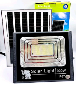 Solar Light ไฟสปอร์ตไลท์ ไฟ LED กันน้ำ แผงโซล่าเซลล์ 900W