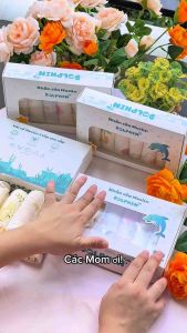 Set 6 khăn xô sữa muslin cao cấp dùng làm khăn mặt khăn thấm sữa cho bé siêu thấm hút mềm mại không bai xù bụi vải an toàm cho bé