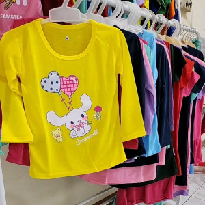 Kaos Anak Perempuan Lengan Panjang Motif Cinnamorol Usia 1-12 Tahun