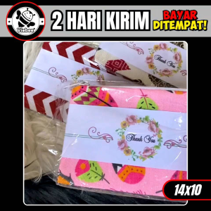 (isi 25 biji) DOMPET KANVAS DK 14X10 PACKING THANKCARD PUTIH MOTIF CANTIK SIAP KIRIM HARI INI