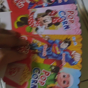Kertas Popcorn 12x6 cm & Kotak Popcorn Bergambar Karakter Animasi