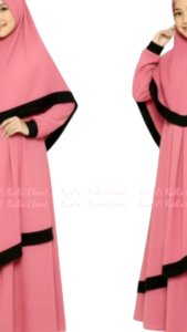 Kael& Kalis Closet Muslim Dress for Kids Maxi Dress with matching Hijab set for Kids ages 3-13 years old Stylish Versatile Soft and Premium Cotton spandex fabric