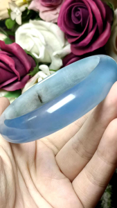 (Certificate) Aquamarine bangle 58mm + (附证书)海蓝宝手镯 58mm +