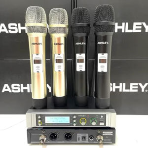 MIC WIRELESS ASHLEY MC PRO / MCPRO ANTI FEEDBACK ORIGINAL ASHLEY WARNA GOLD DAN HITAM