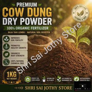 Cow Dung Powder Organic Fertilizer 1KG | Baja Tahi Lembu | Natural Plant Soil Booster Malaysia