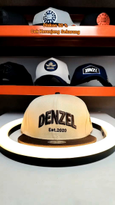DENZEL DZ 213  Coklat Cream Snapback CAP - Topi Distro -Topi Snapback Cream