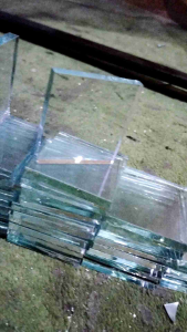 10pcs glass frame souviner 2x2 glass clear brown