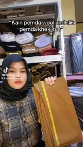 Kain pemda khaki premium wool and slik bahan baju seragam setelan dinas pemda PNS PDH ASN katun kain dasar